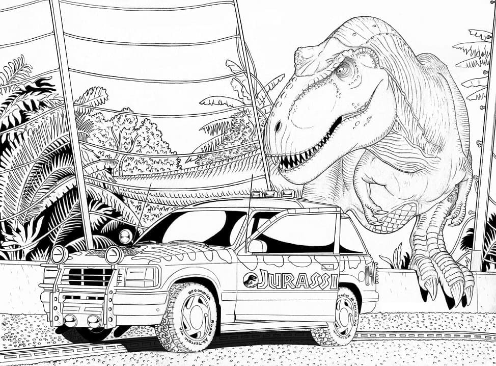 Målarbild Jurassic Park 16