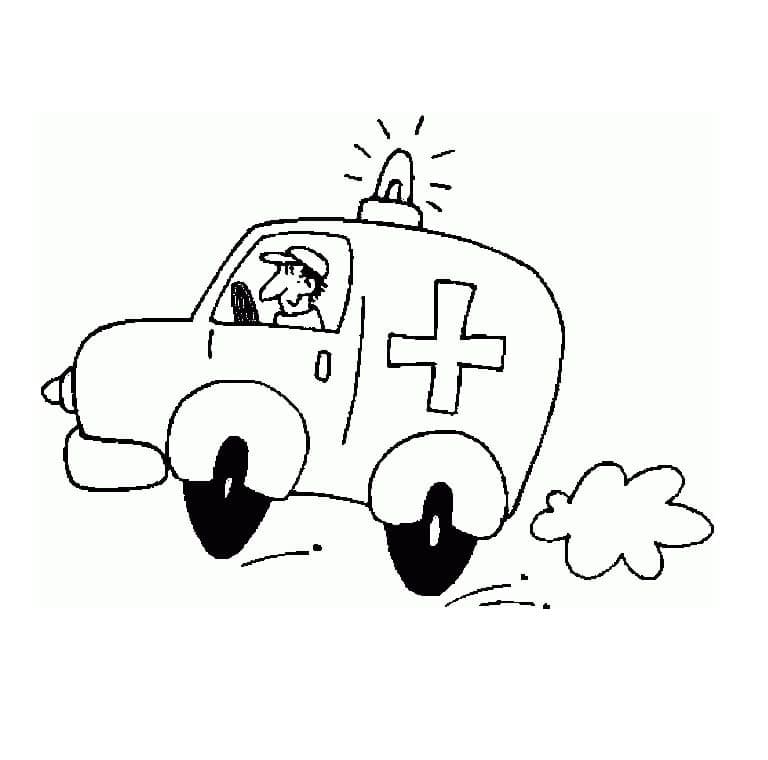 Målarbild Kör Ambulans