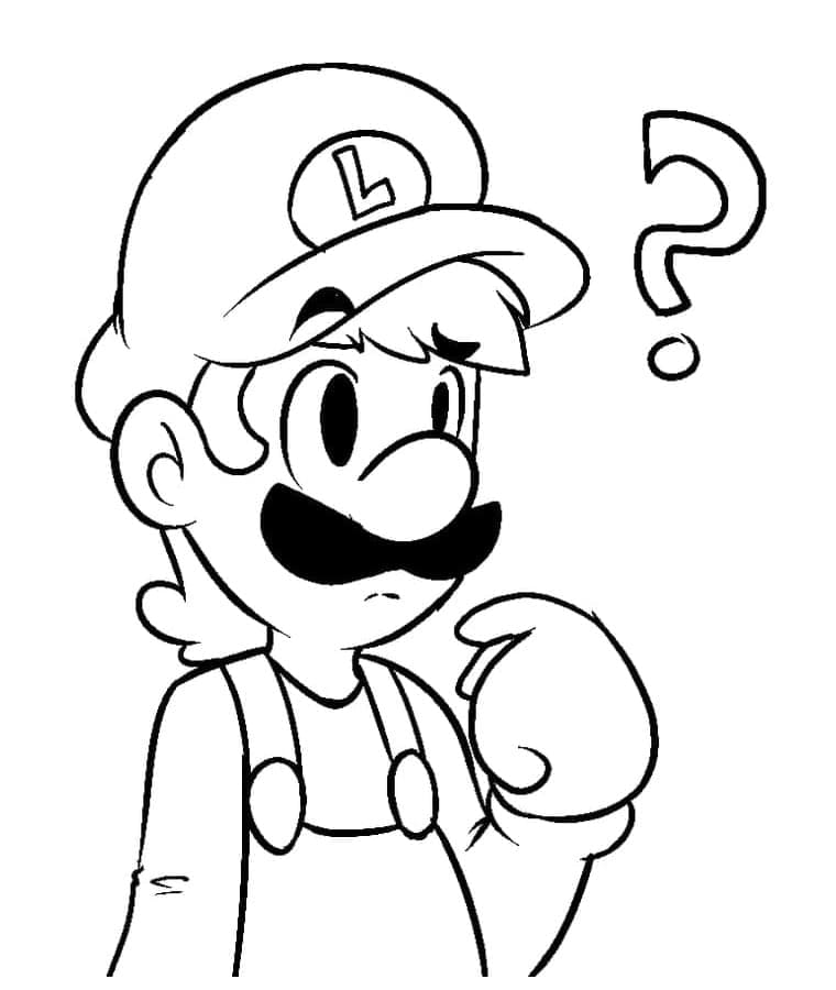 Målarbild Luigi är Nyfiken