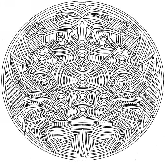 Målarbild Mandala Krabba