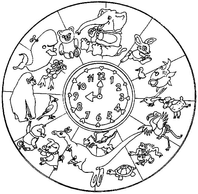 Målarbild Mandala med Djur