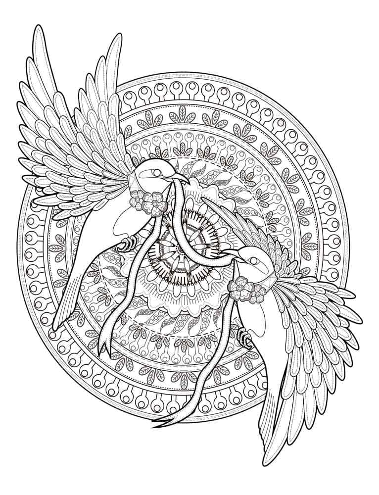 M larbild Mandala Med Djur Skiv Ut Gratis P Malarbilder se