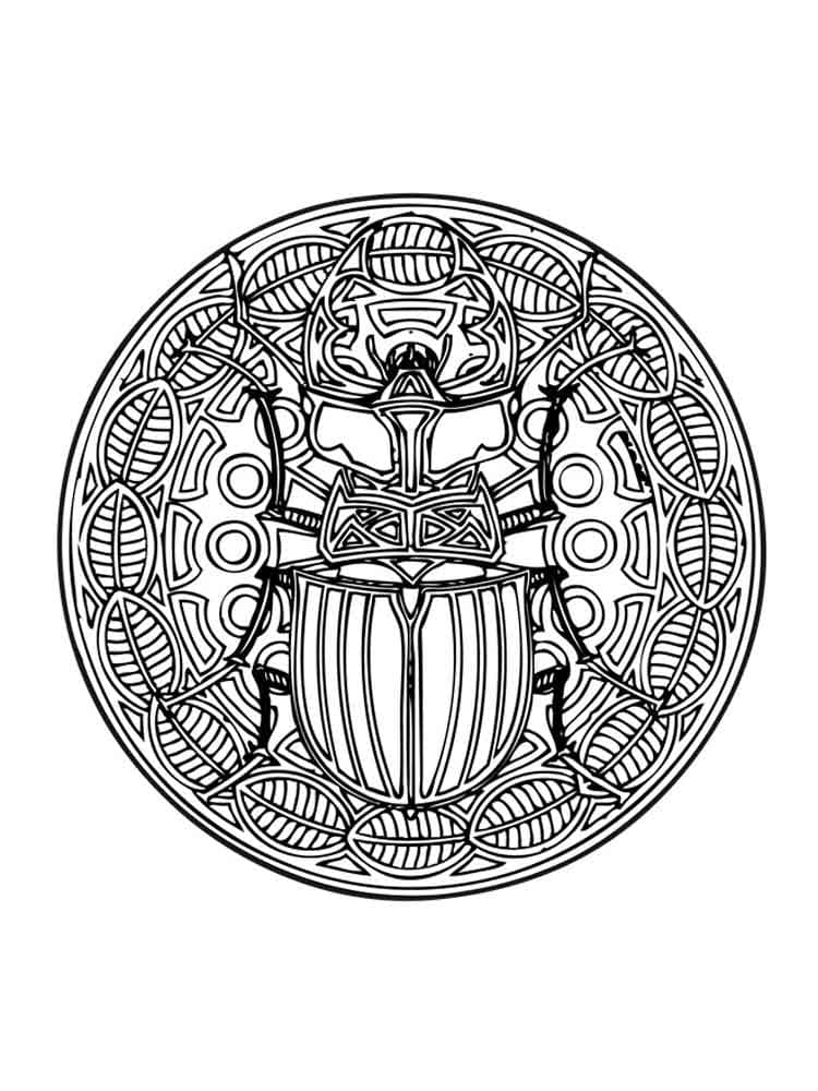 Målarbild Mandala med Skalbagge