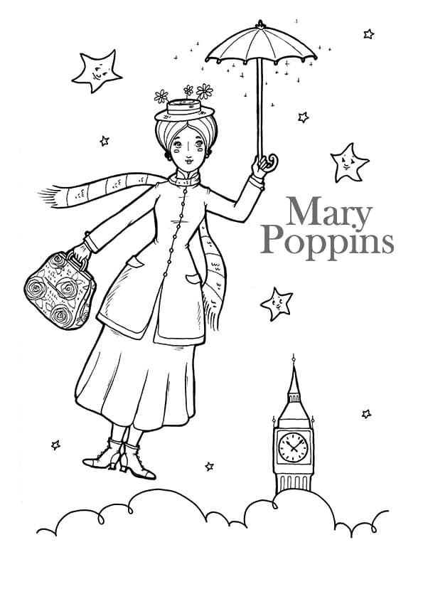Målarbild Mary Poppins 3