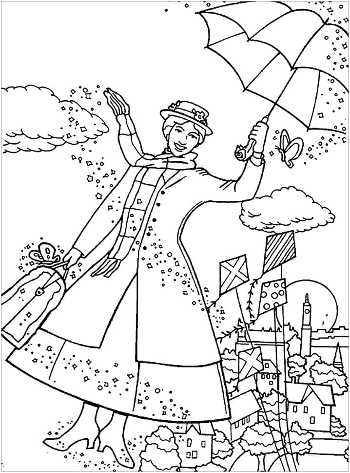 Målarbild Mary Poppins 8