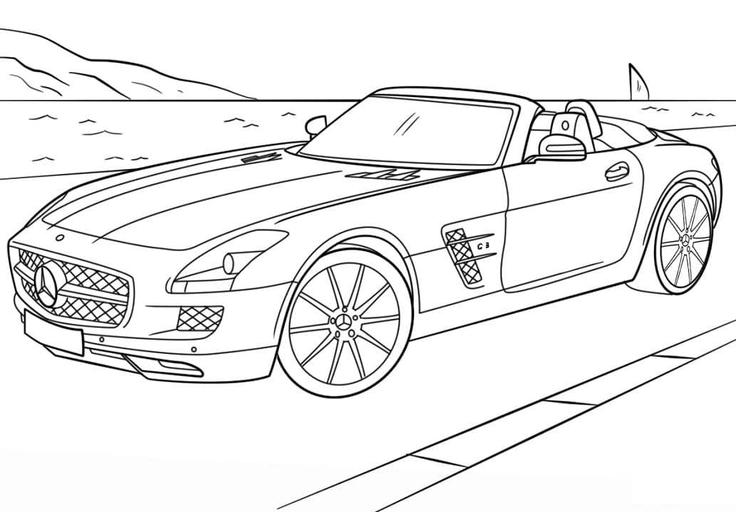 Målarbild Mercedes-Benz SLS AMG