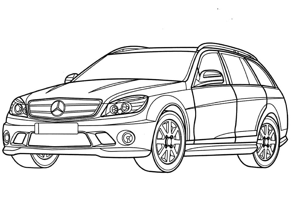 Målarbild Mercedes C-Klass