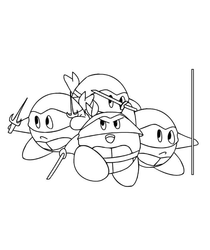 Målarbild Ninja Kirby