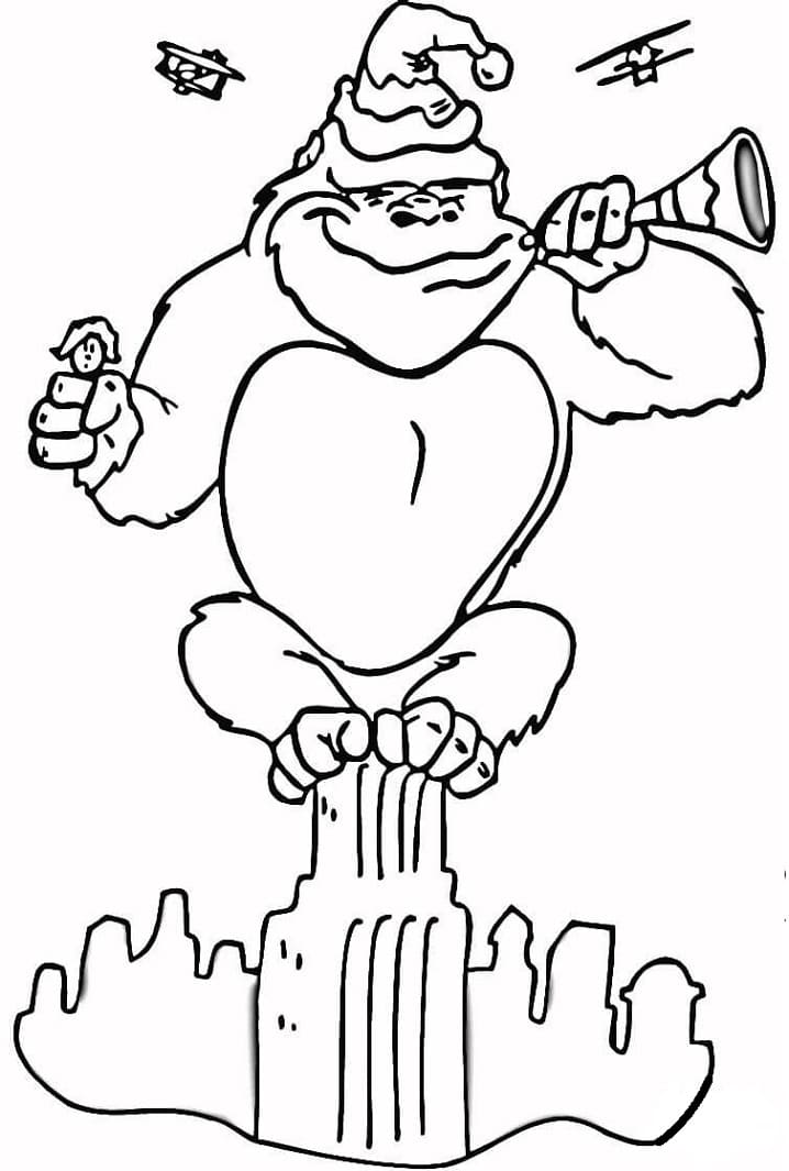 Målarbild Rolig King Kong