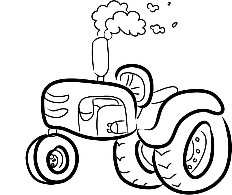 Målarbild Rolig Traktor