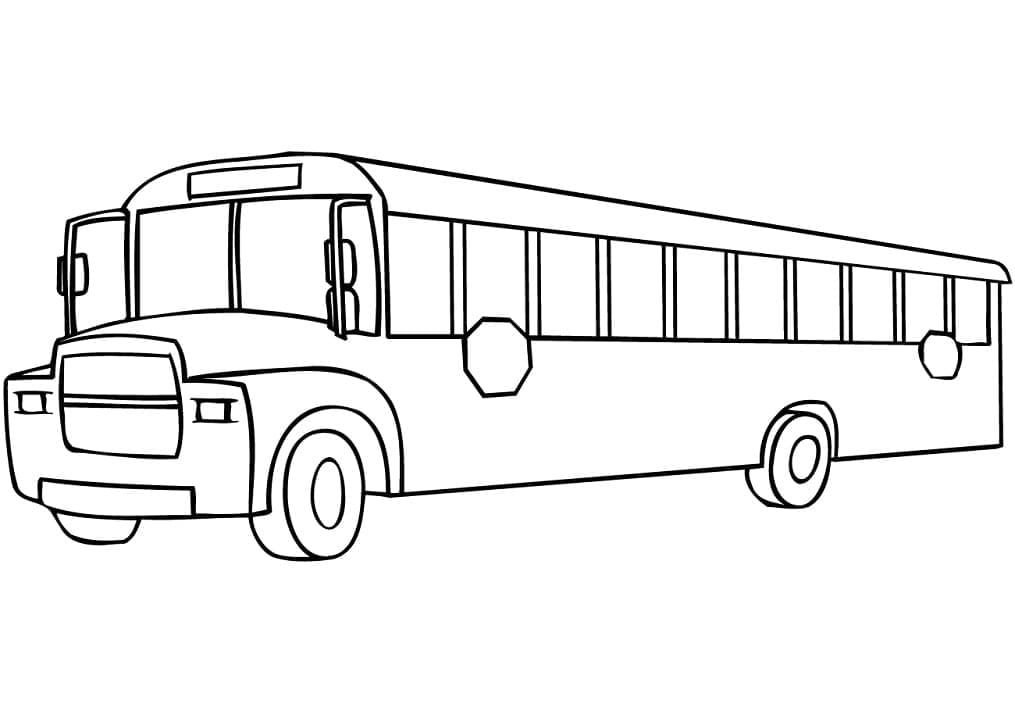 Målarbild Skolbuss 2