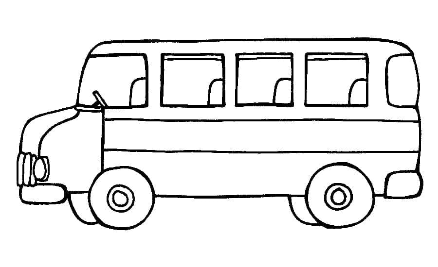 Målarbild Skolbuss 8