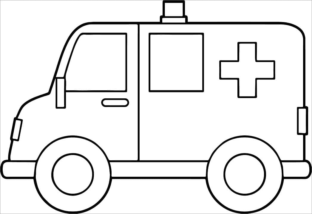 Målarbild Söt Ambulans