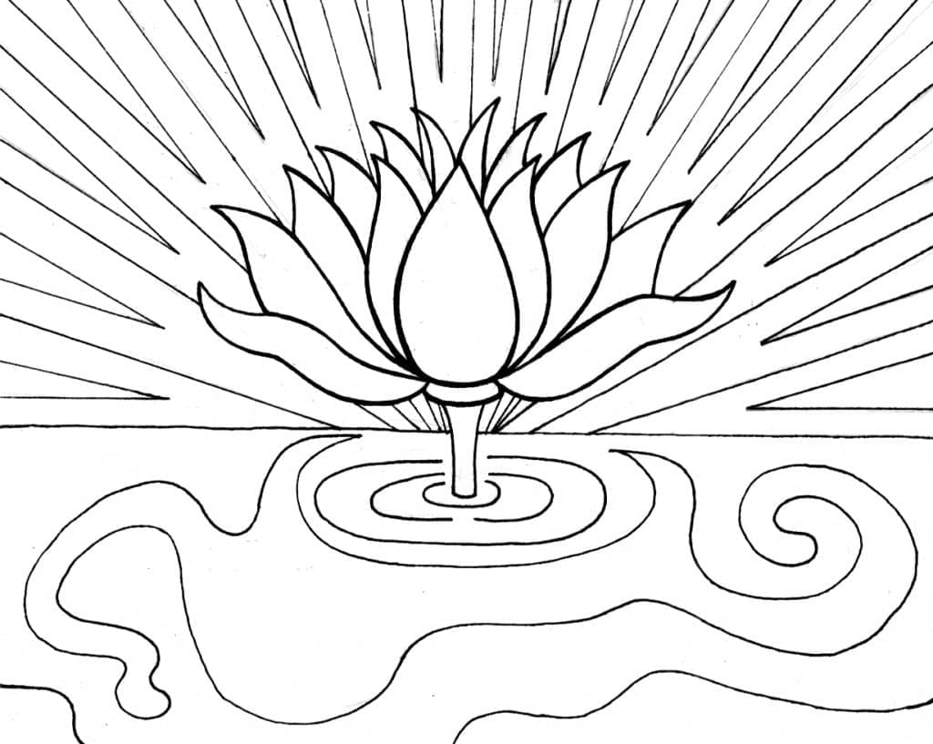 Målarbild Underbar Lotus
