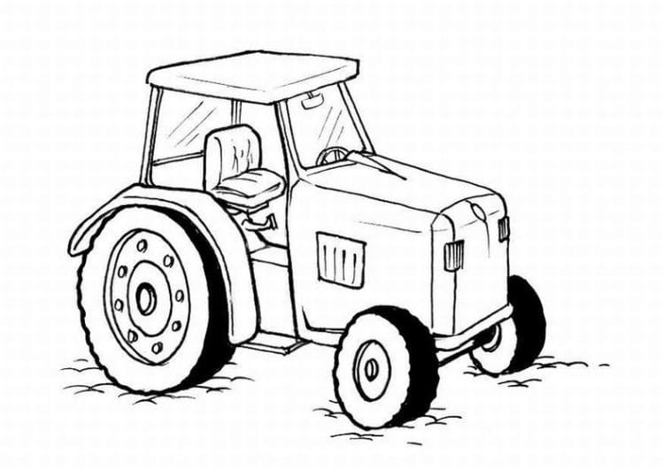 Målarbild Vanlig Traktor