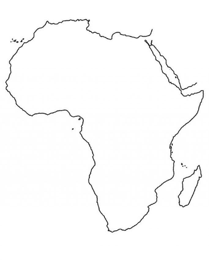 Målarbild Afrika Karta 2