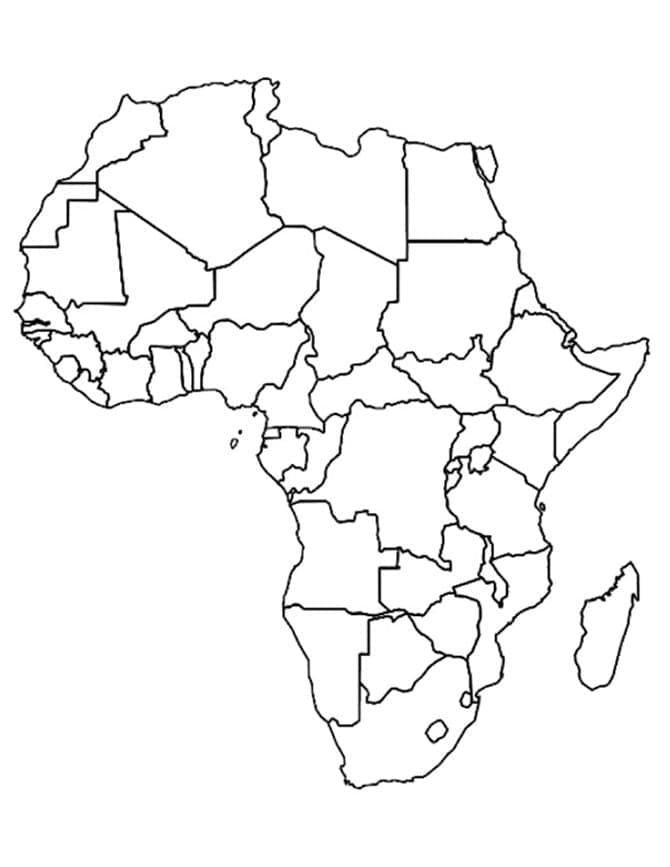 Målarbild Afrika Karta 3