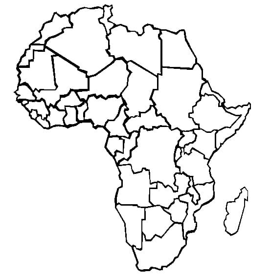 Målarbild Afrika Karta 4