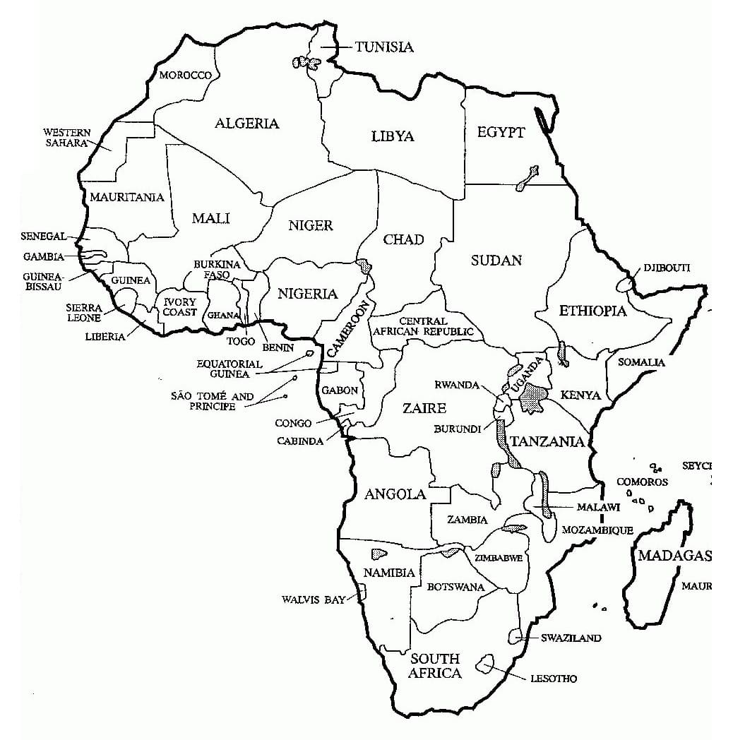 Målarbild Afrika Karta 5