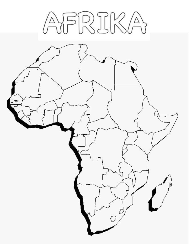 Målarbilder Afrika Karta