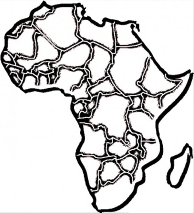 Målarbild Afrika Karta 8