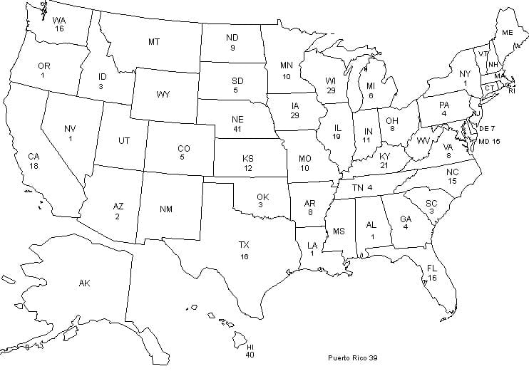 Målarbild Amerika Karta 1