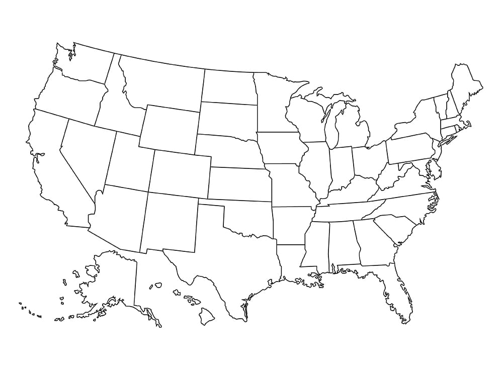 Målarbild Amerika Karta 10