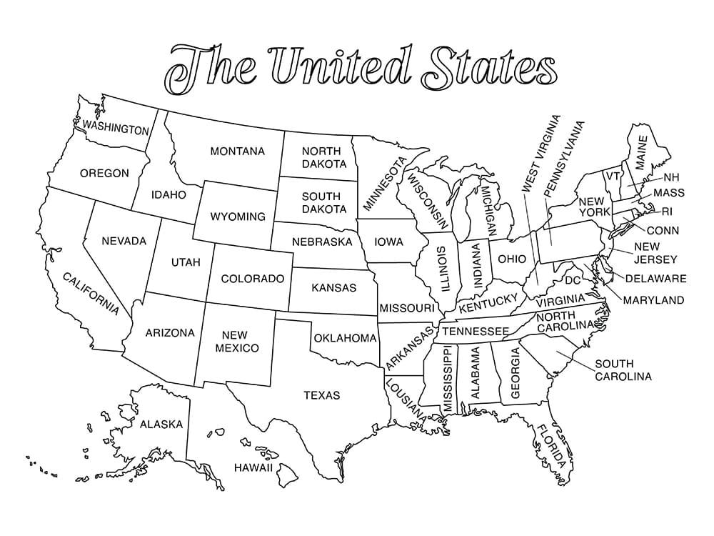 Målarbild Amerika Karta 11