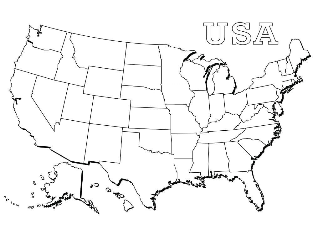 Målarbild Amerika Karta 12