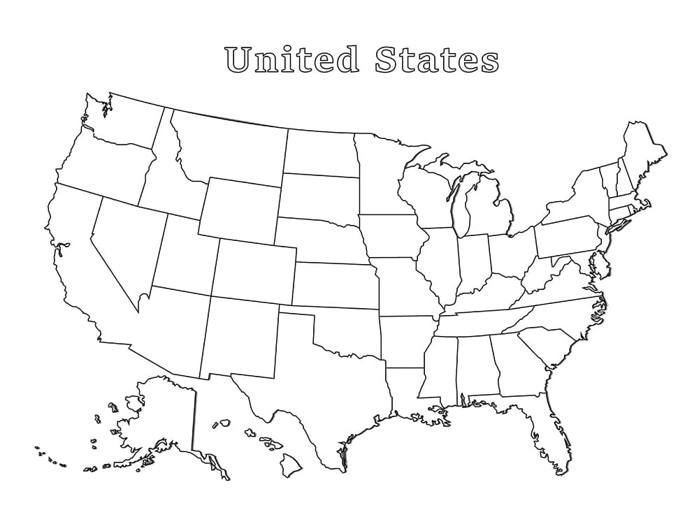 Målarbild Amerika Karta 2