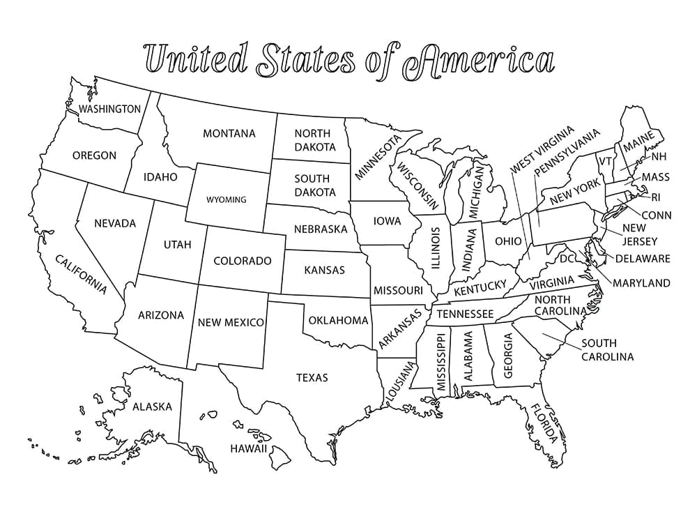 Målarbild Amerika Karta 6