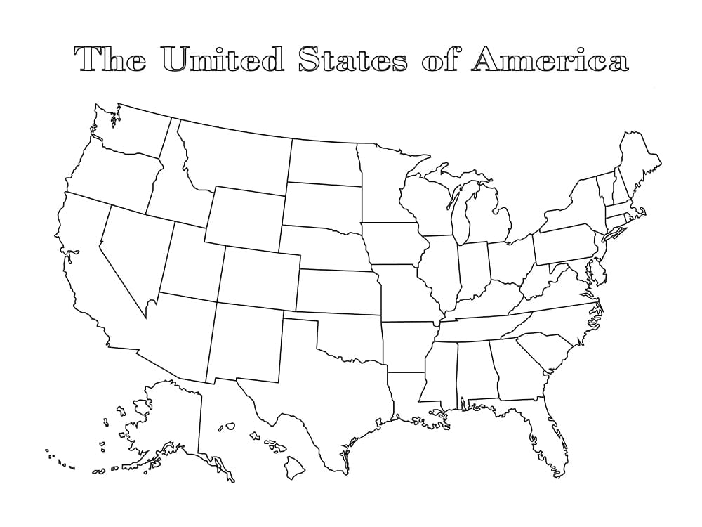 Målarbild Amerika Karta 7