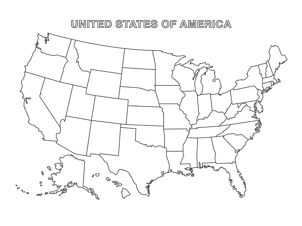 Målarbild Amerika Karta 9