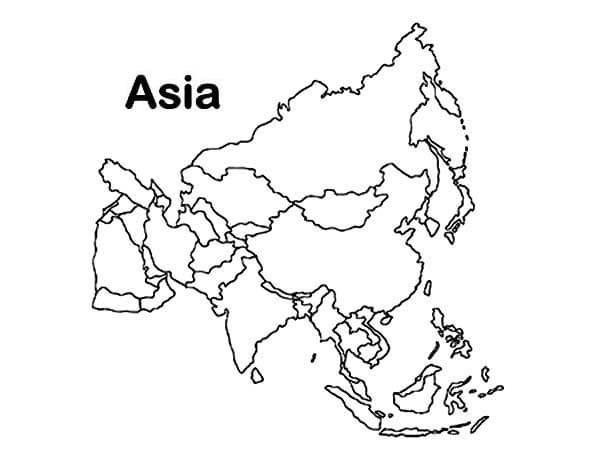 Målarbild Asien Karta 1