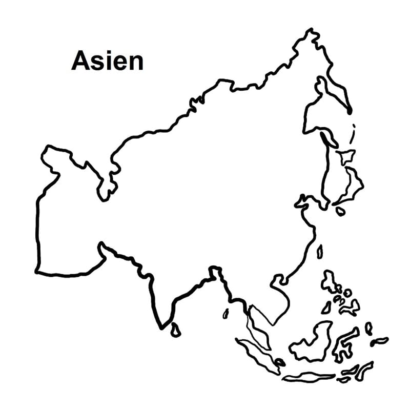 Målarbild Asien Karta 3