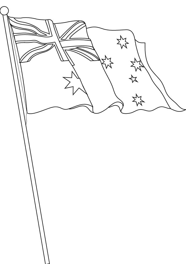 Målarbild Australien Flagga