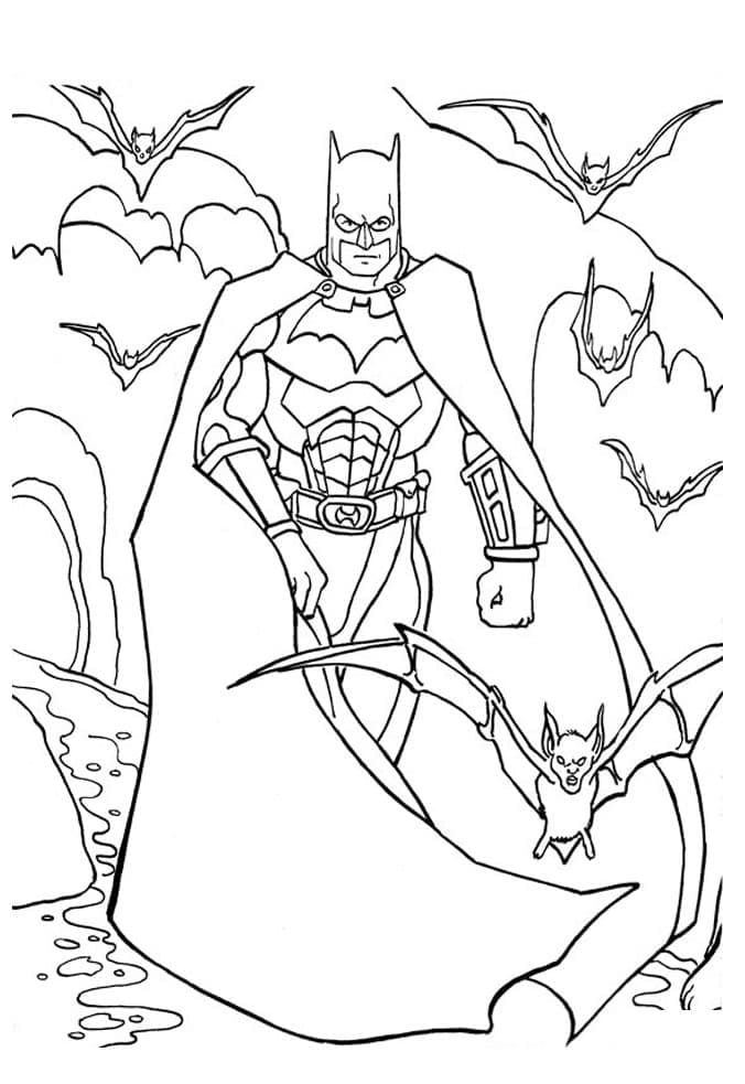 Målarbild Batman och Fladdermöss