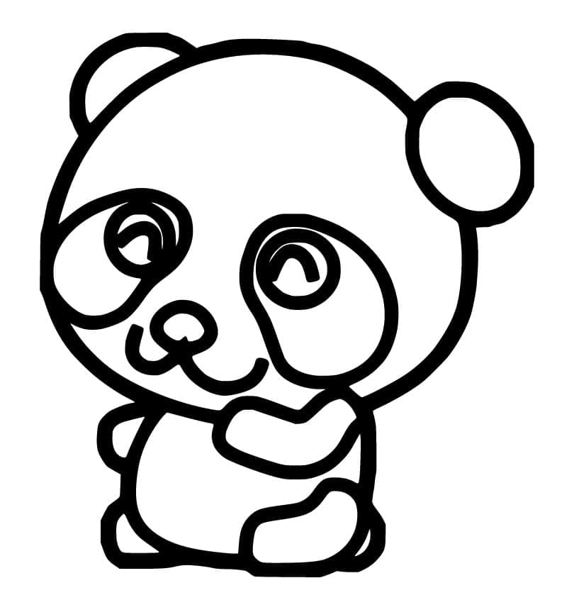 Målarbild Bebis Panda