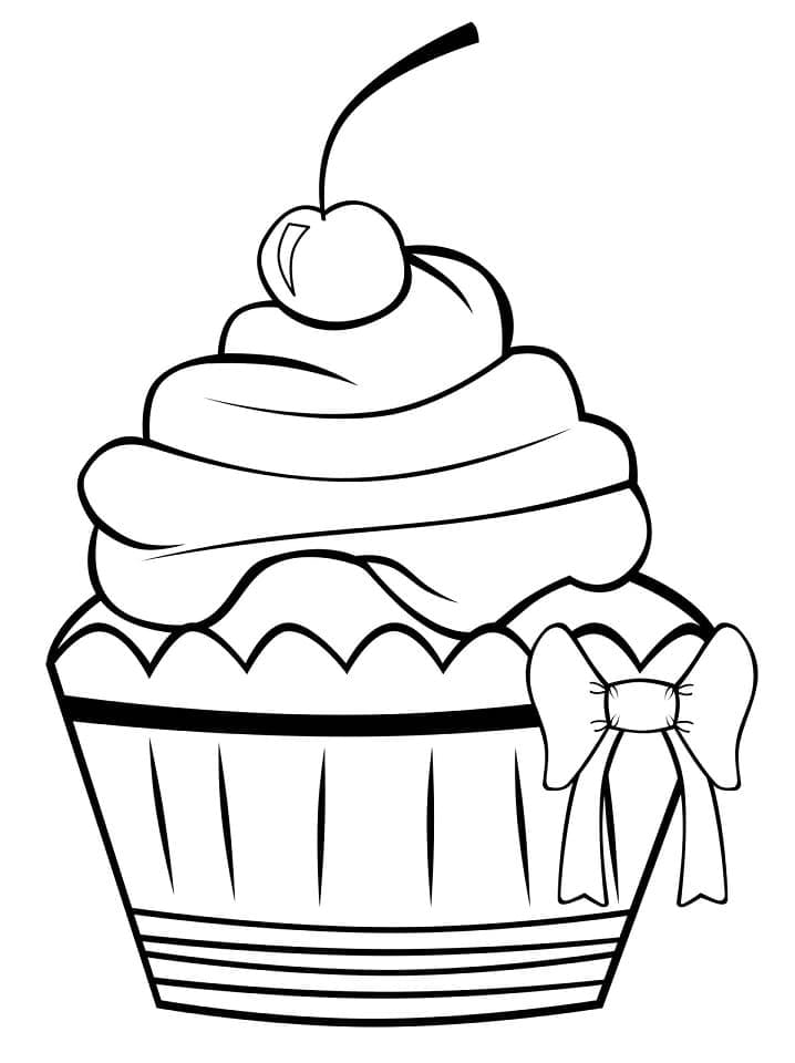 Målarbild Cupcake för Barn