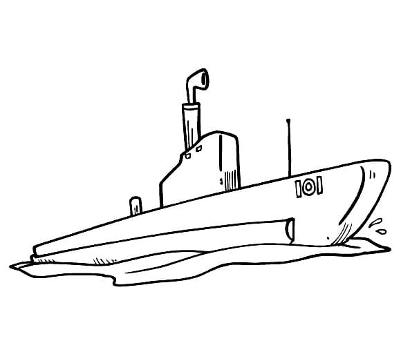 Målarbild En Ubåt