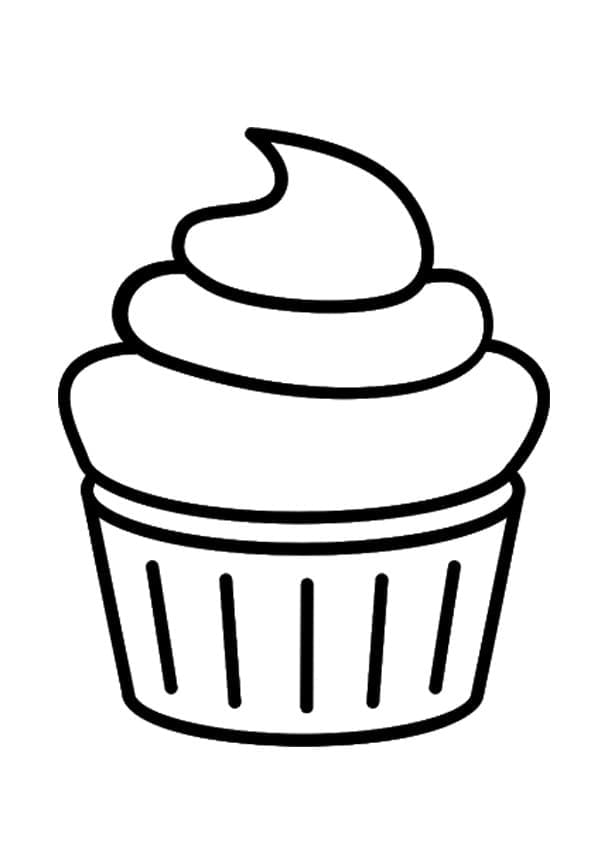 Målarbild Enkel Cupcake