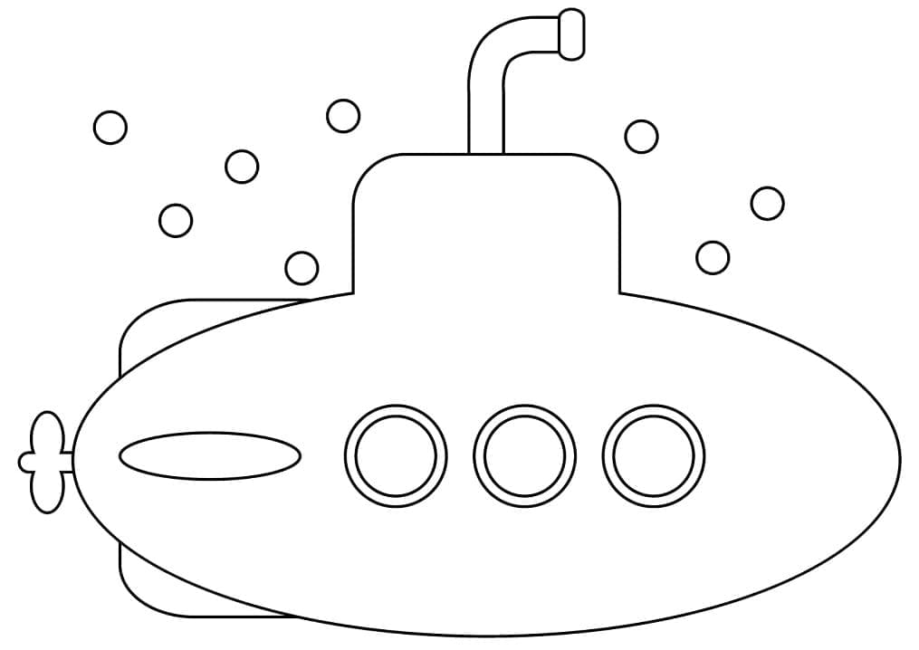 Målarbild Enkel Ubåt