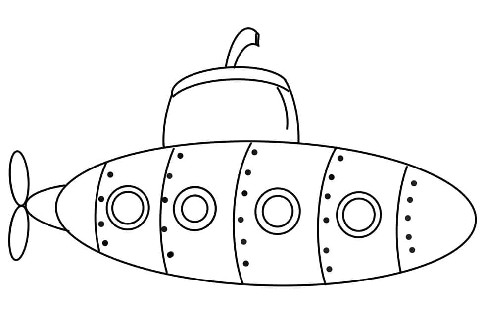 Målarbild Fin Ubåt