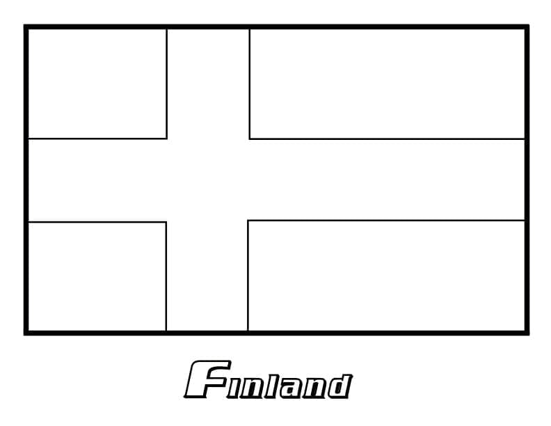 Målarbild Finland Flagga