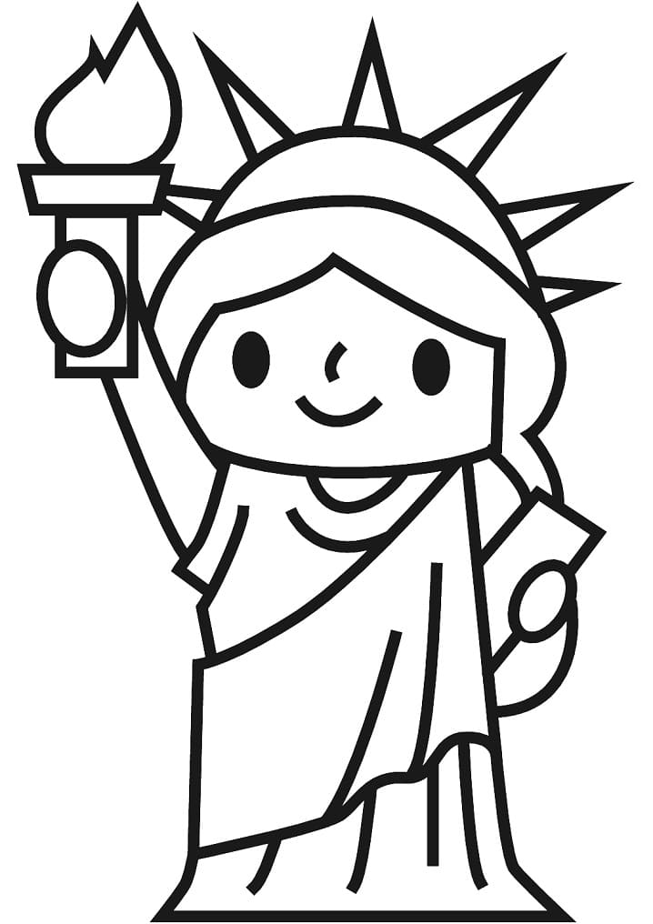 Målarbild Frihetsgudinnan i USA