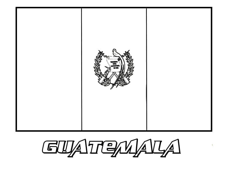 Målarbild Guatemala Flagga