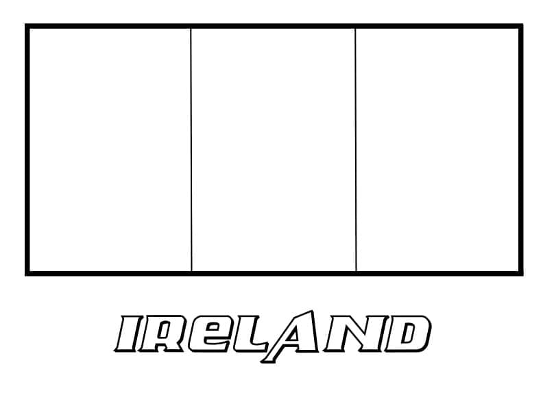 Målarbild Irlands Flagga