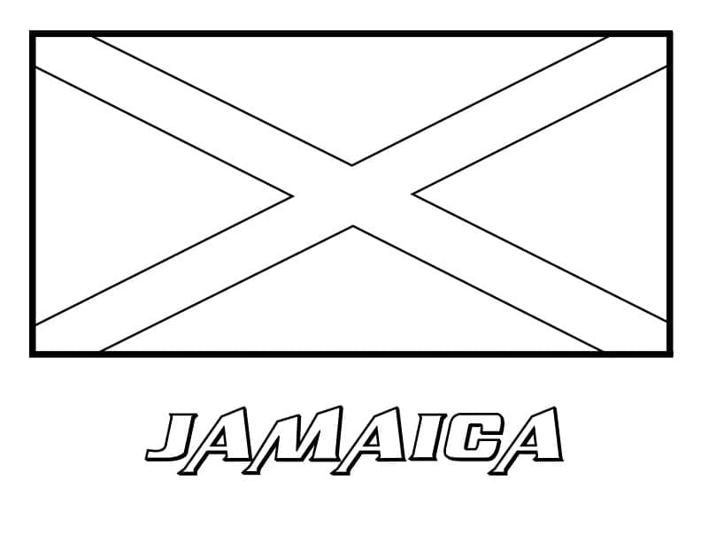 Målarbild Jamaica Flagga