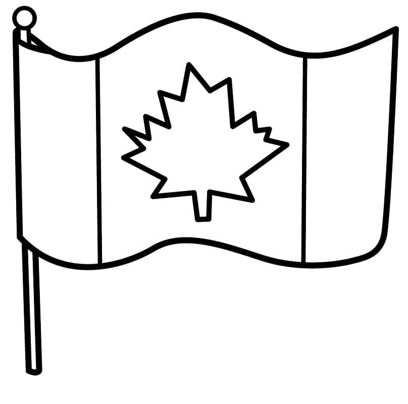 Målarbild Kanada Flagga
