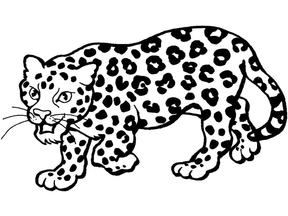 Målarbild Leopard Gratis för Barn